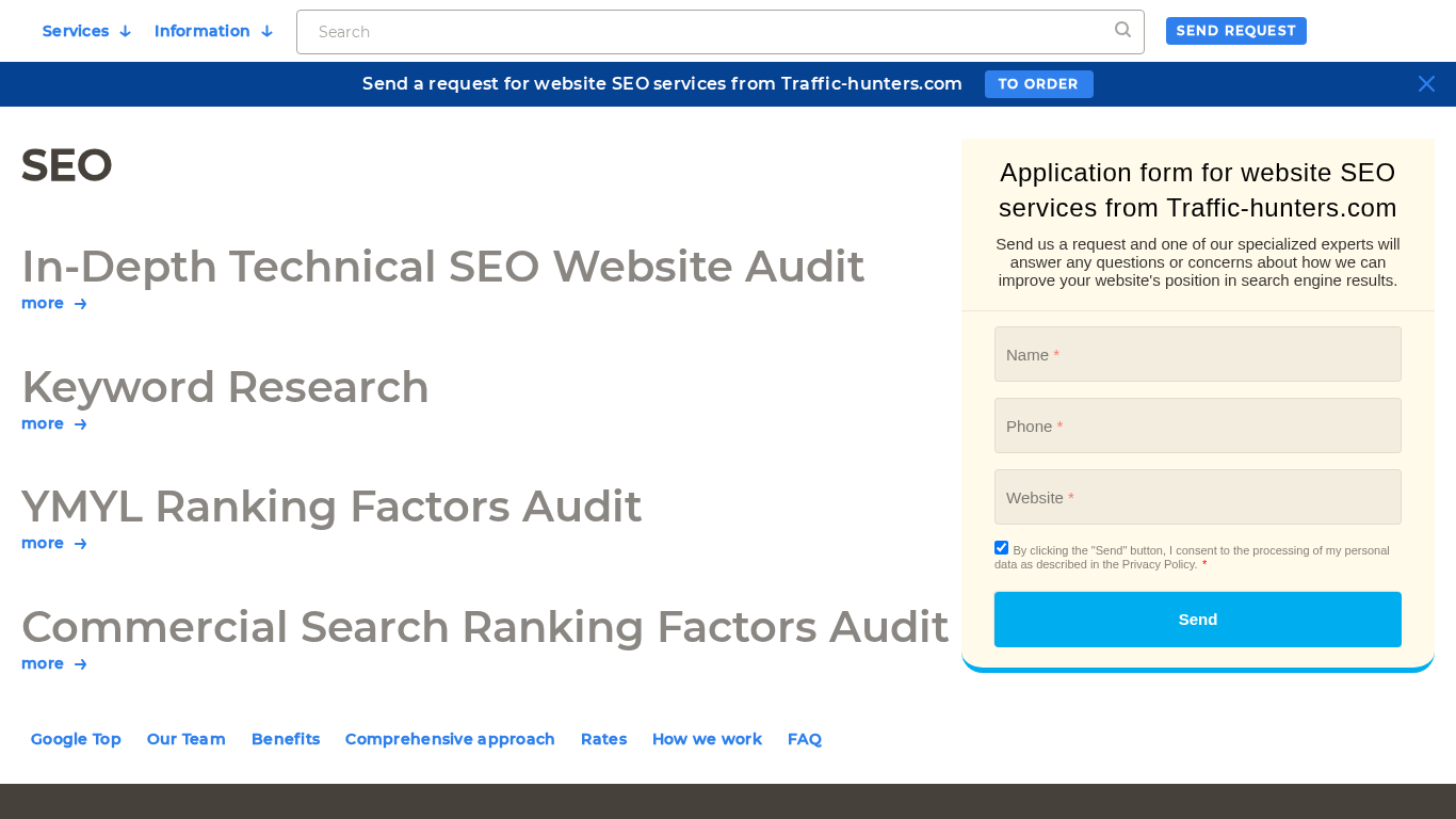 Affiliate program Traffic Hunters
