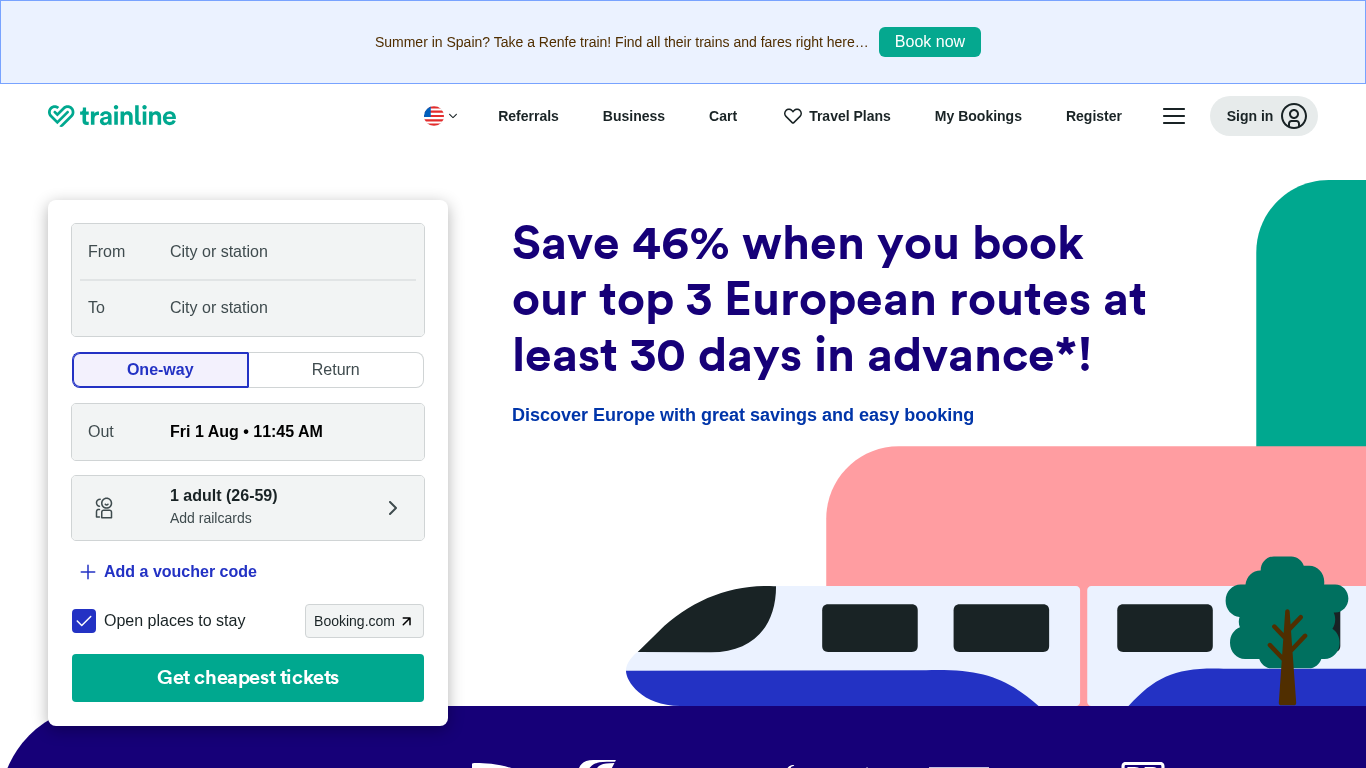 Affiliate program Trainline