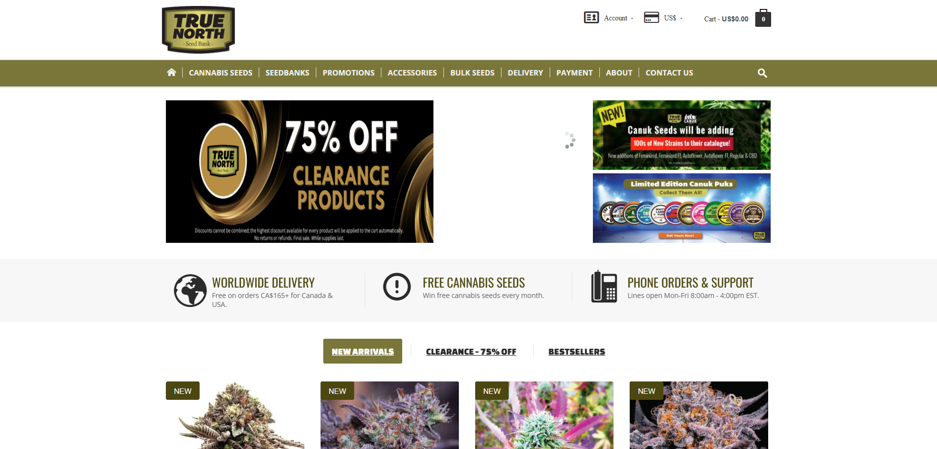 Affiliate program True North Seed Bank