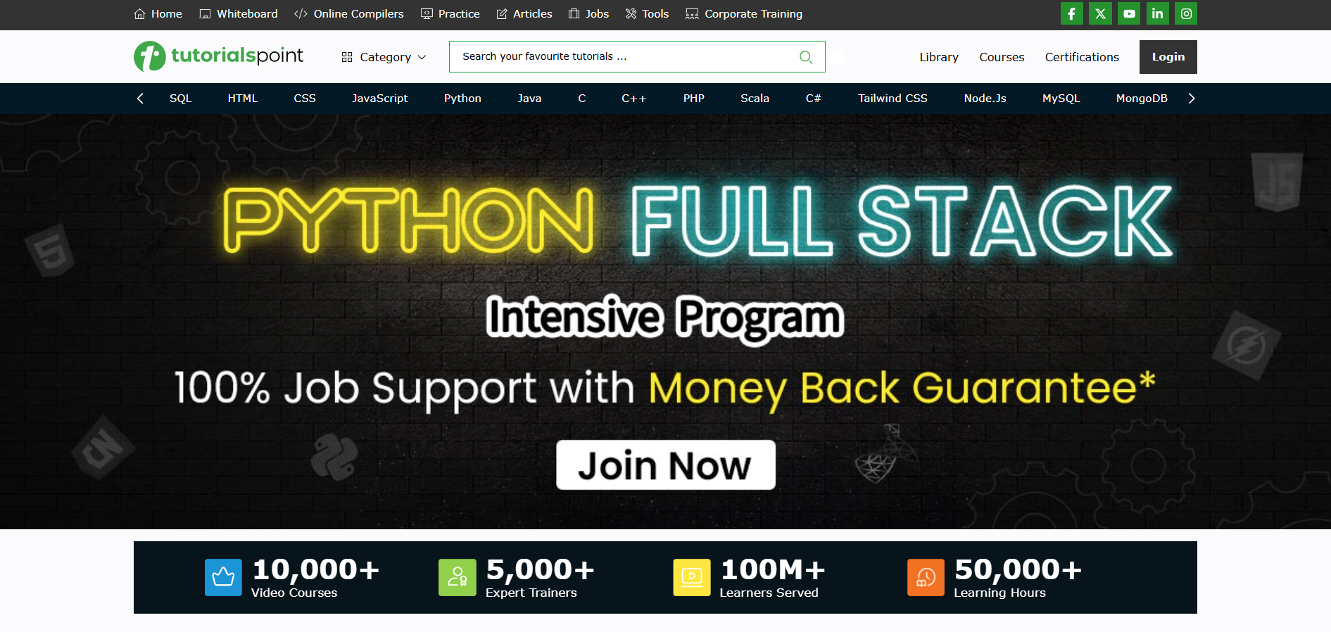 Partnerský program Tutorials Point