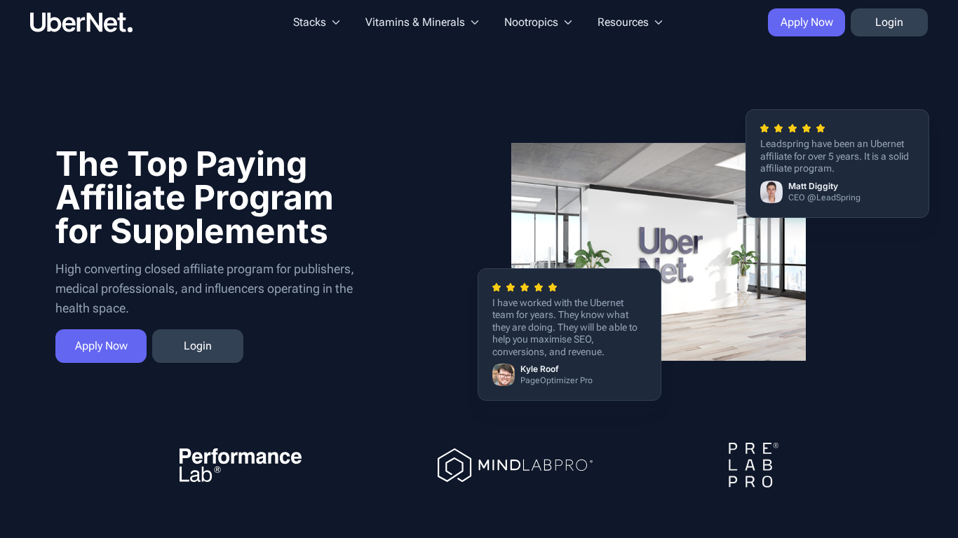 Affiliate program UberNet