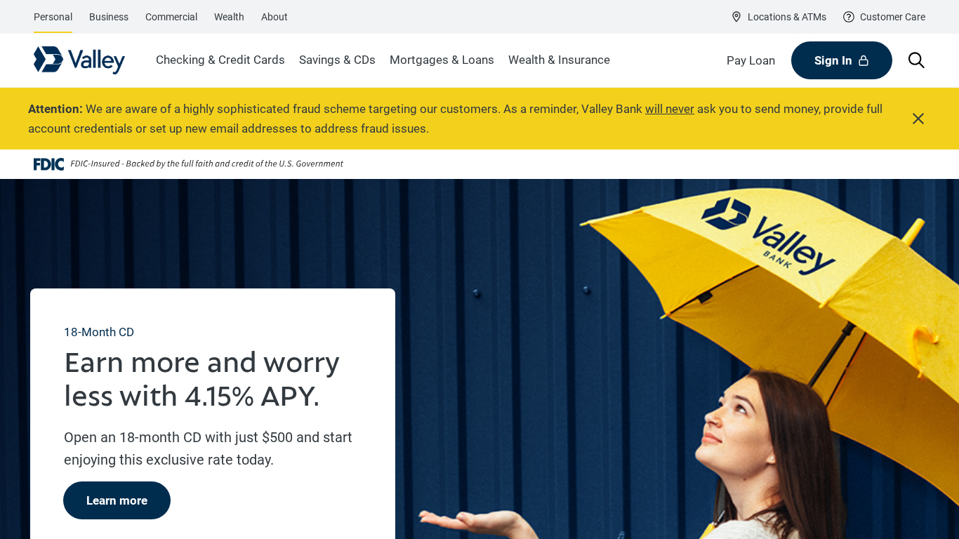 Partnerský program Valley Bank