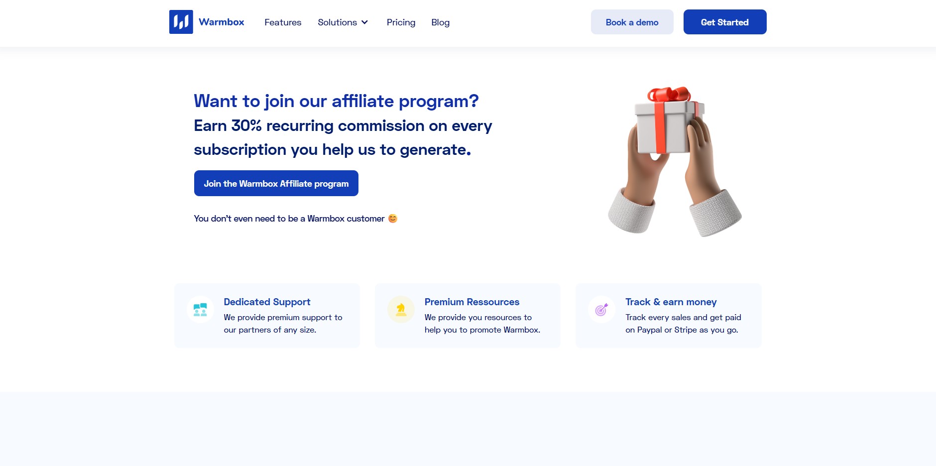 Affiliate program Warmbox.ai