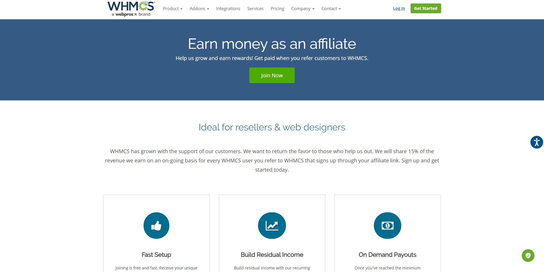 WHMCS partnerský program