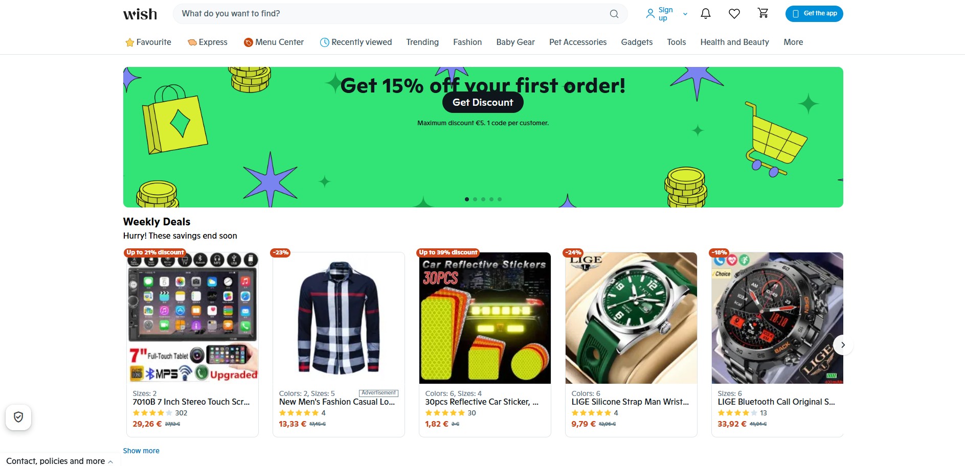 Wish Affiliate program