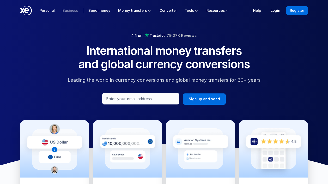 Affiliate program XE.com