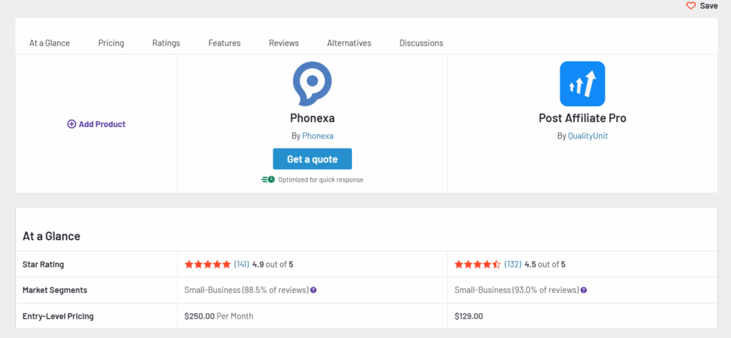 Post Affiliate Pro vs Phonexa Affiliate