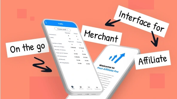 Grafika ilustrujúca domovskú stránku Post Affiliate Pro.