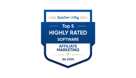 Ocenenia Post Affiliate Pro: Top 5 highly rated affiliate marketing software 2020 od SaaSworthy