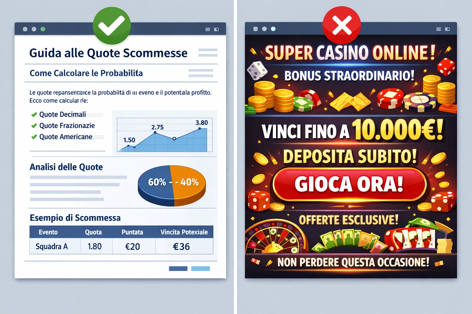 Príklady súladného a nesúladného partnerského obsahu