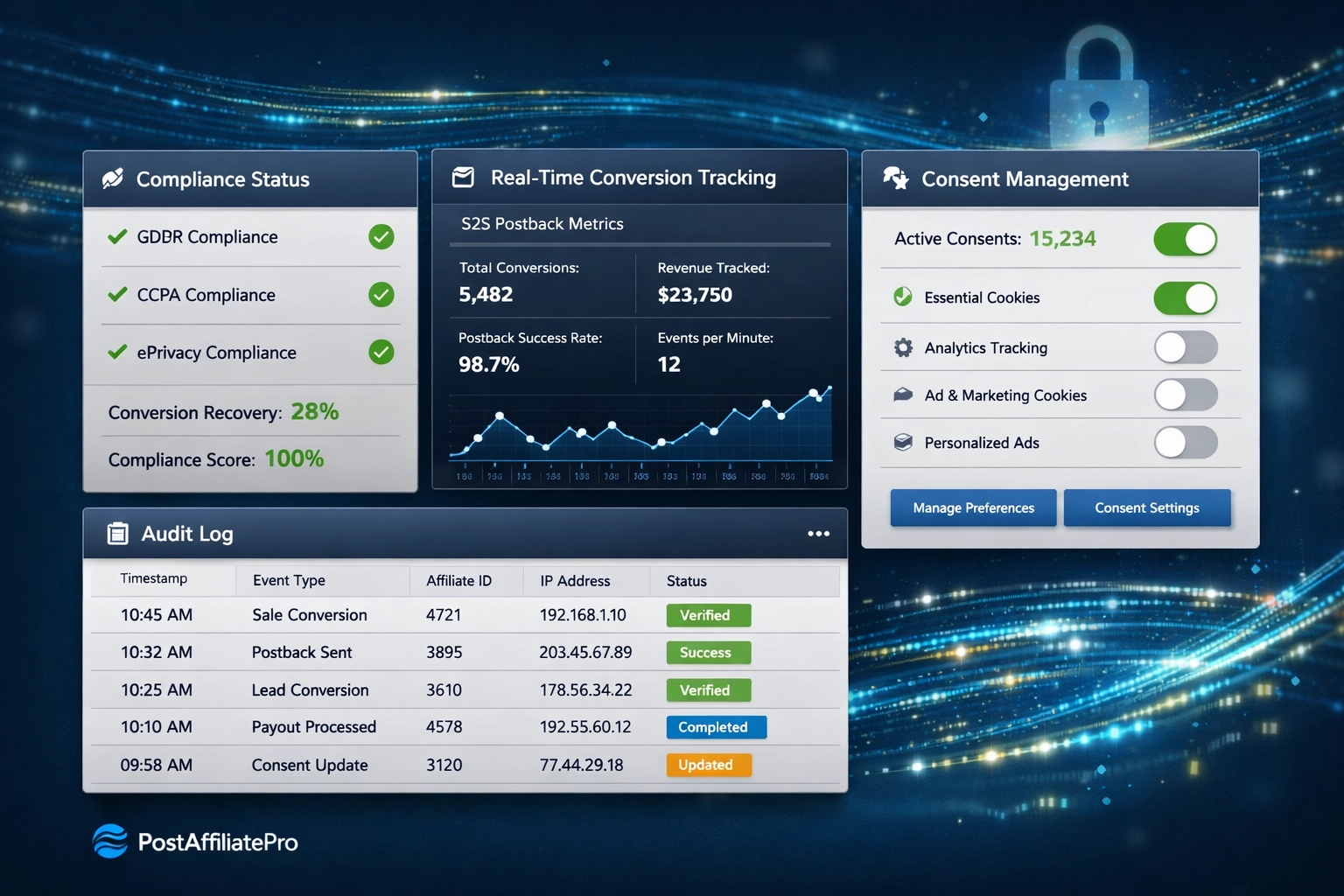 Súlad affiliate softvéru: GDPR & Funkcie bezsledovania pomocou cookies