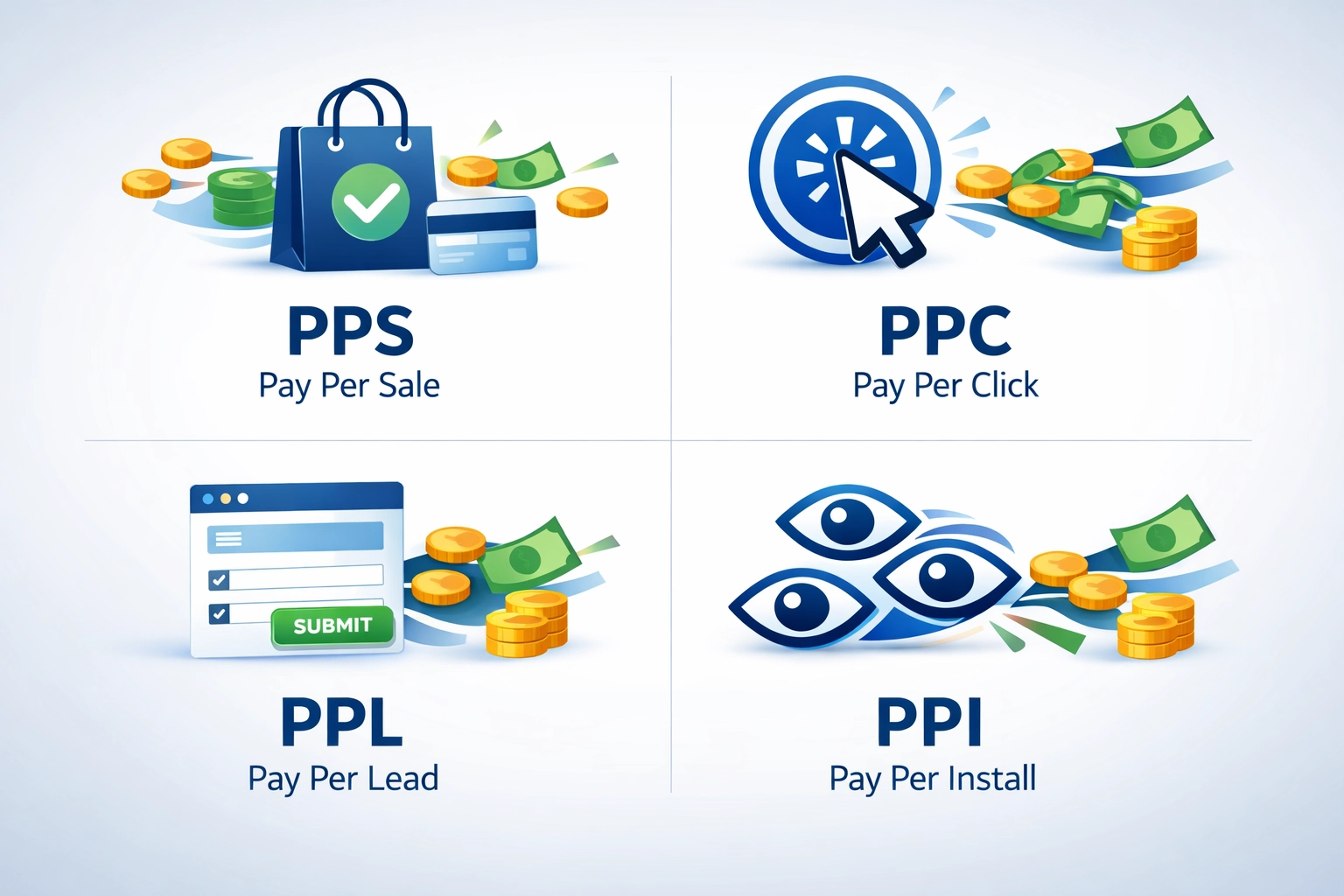 Porovnanie modelov vyplácania affiliate