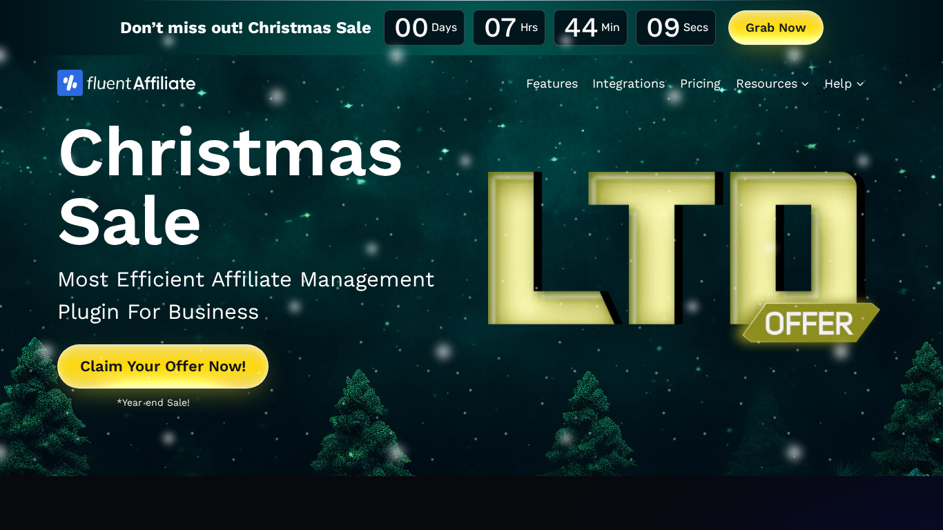 Rozhranie panela FluentAffiliate