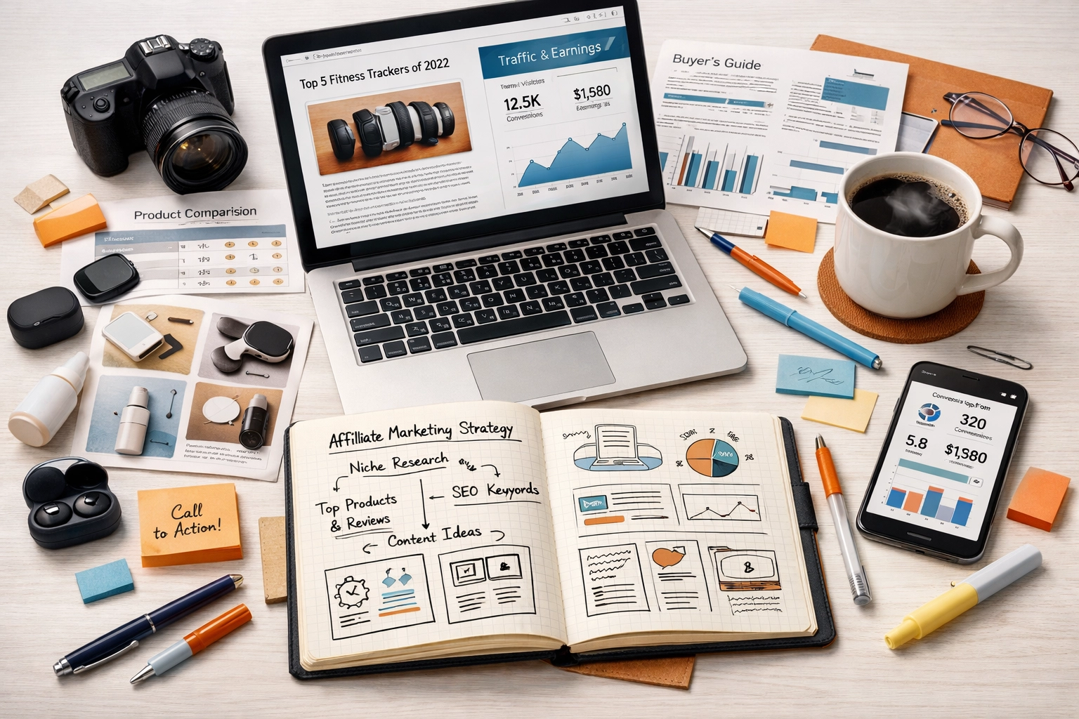 Organizované pracovisko s tvorbou obsahu a affiliate marketingovou stratégiou