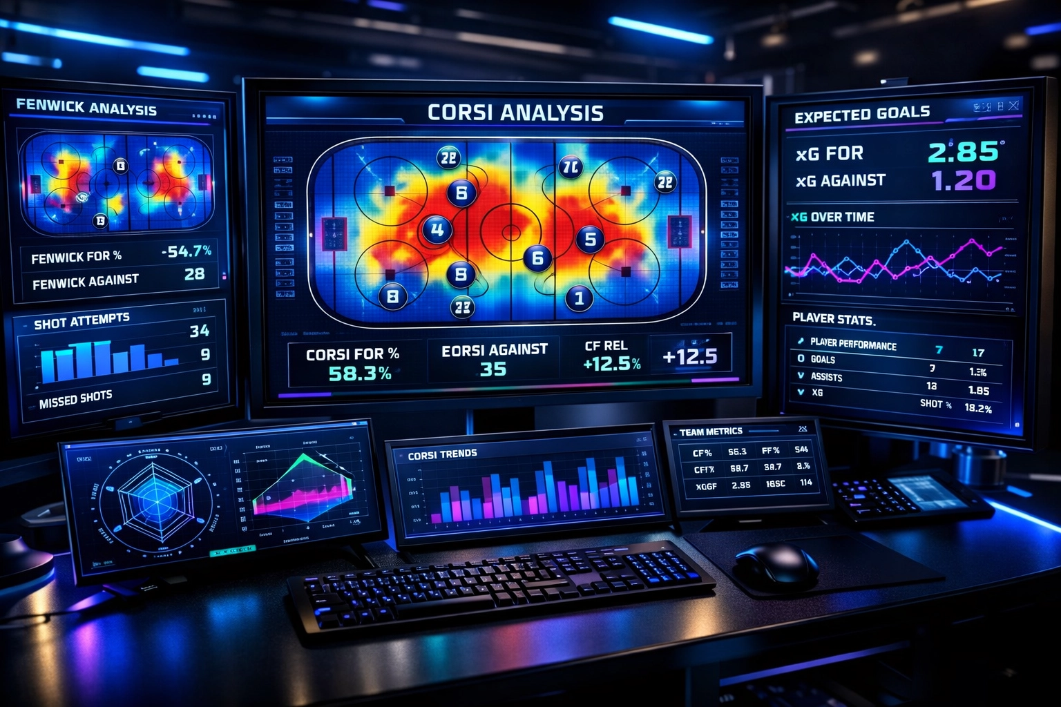 Pokročilý analytický dashboard hokeja