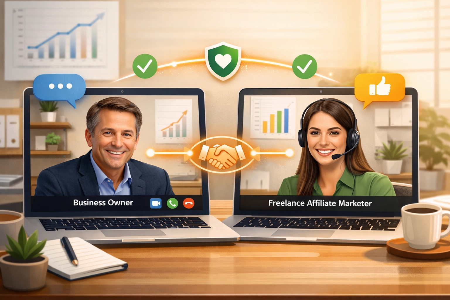 Priama komunikácia medzi podnikateľom a freelance affiliate marketérom