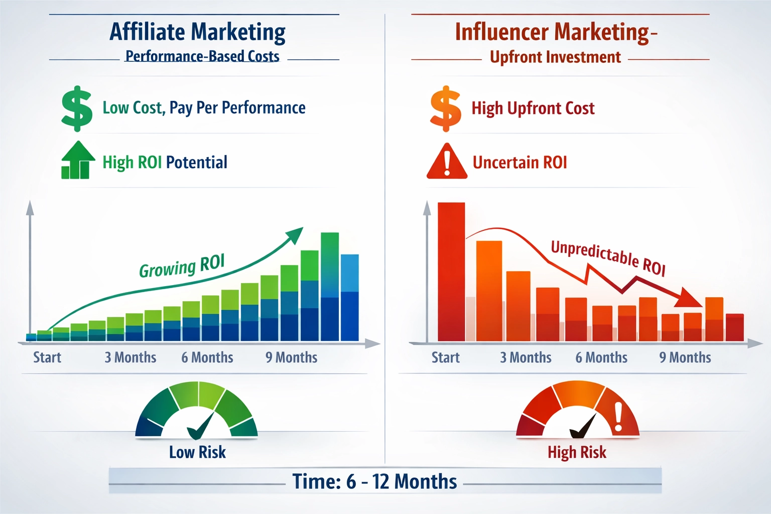 Porovnanie nákladov: affiliate marketing vs influencer marketing