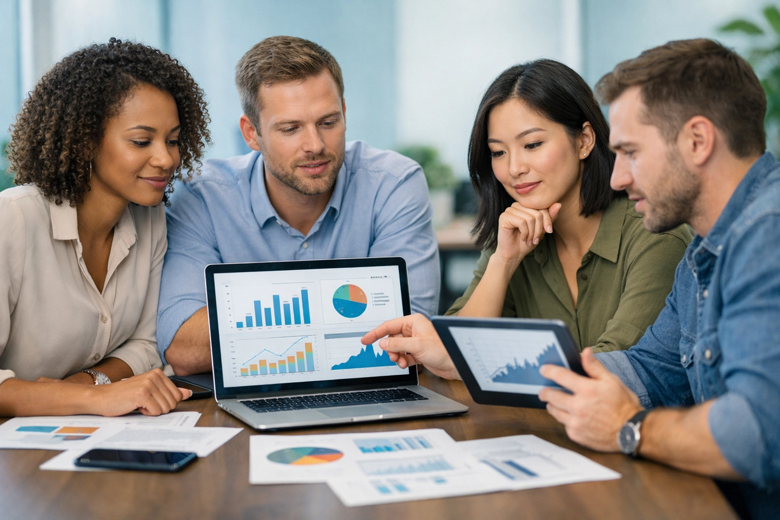 Profesionálny tím hodnotí partnerské programy na notebookoch a tabletoch