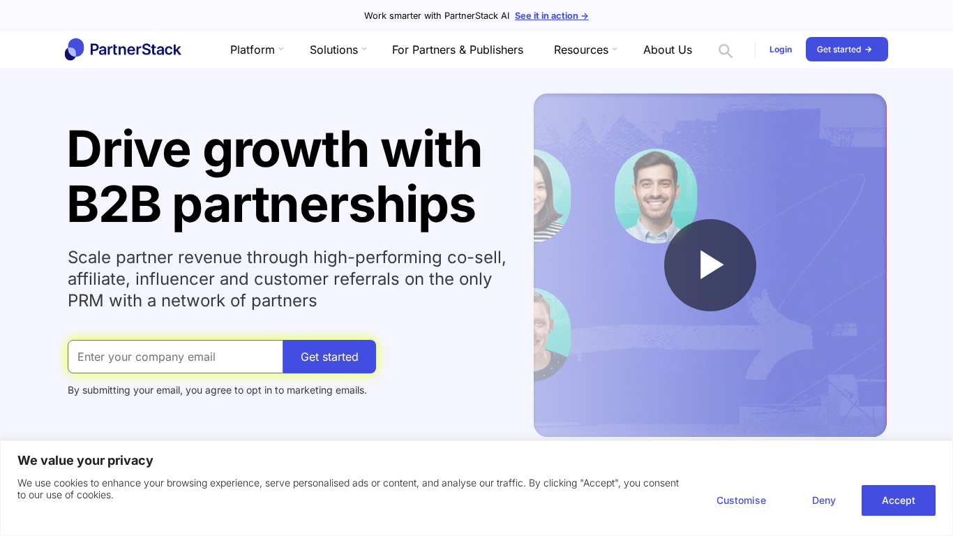 Platforma PartnerStack na správu partnerov