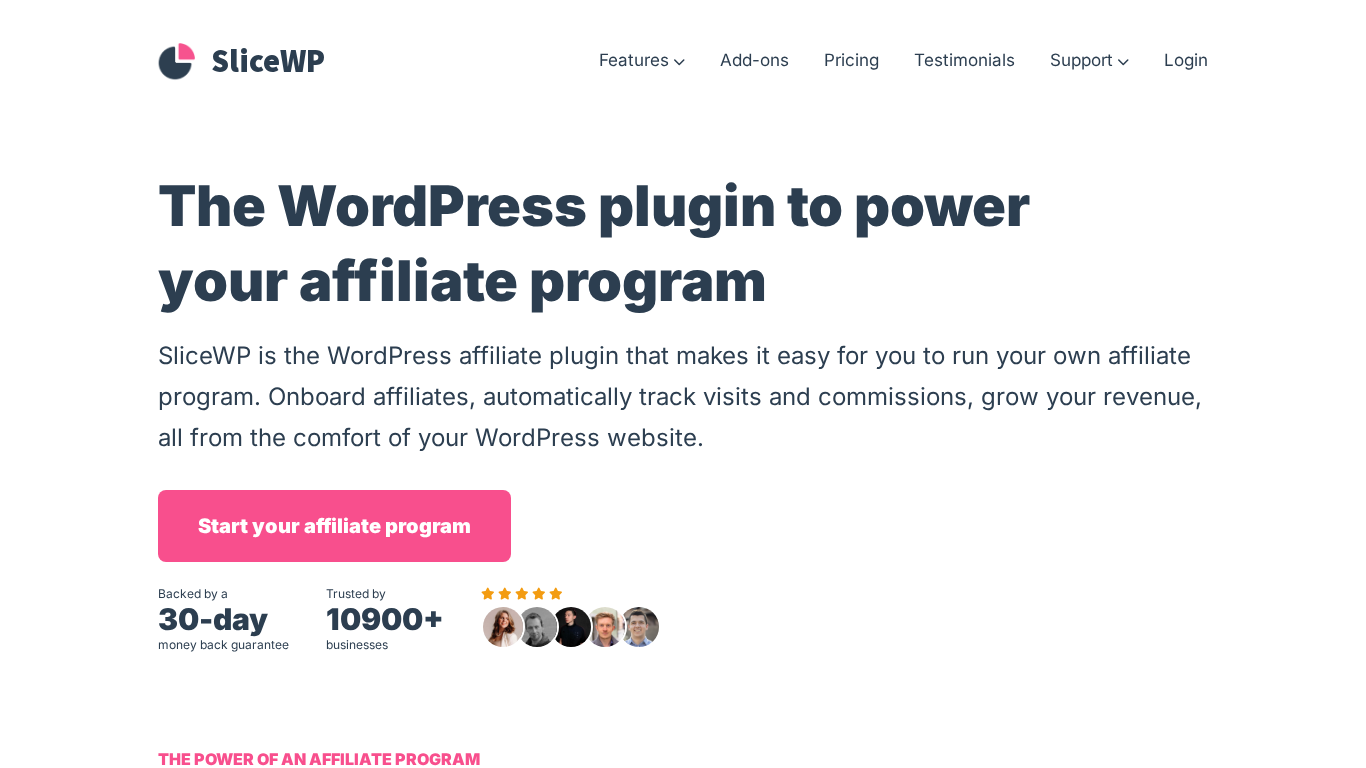 SliceWP configuration interface