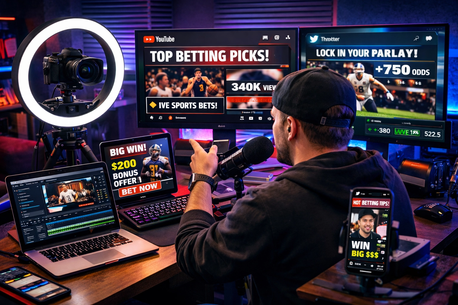 Tvorca obsahu nahráva affiliate videá