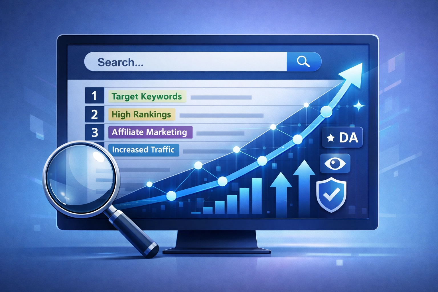 Vizualizácia rastu SEO a optimalizácie pre vyhľadávače