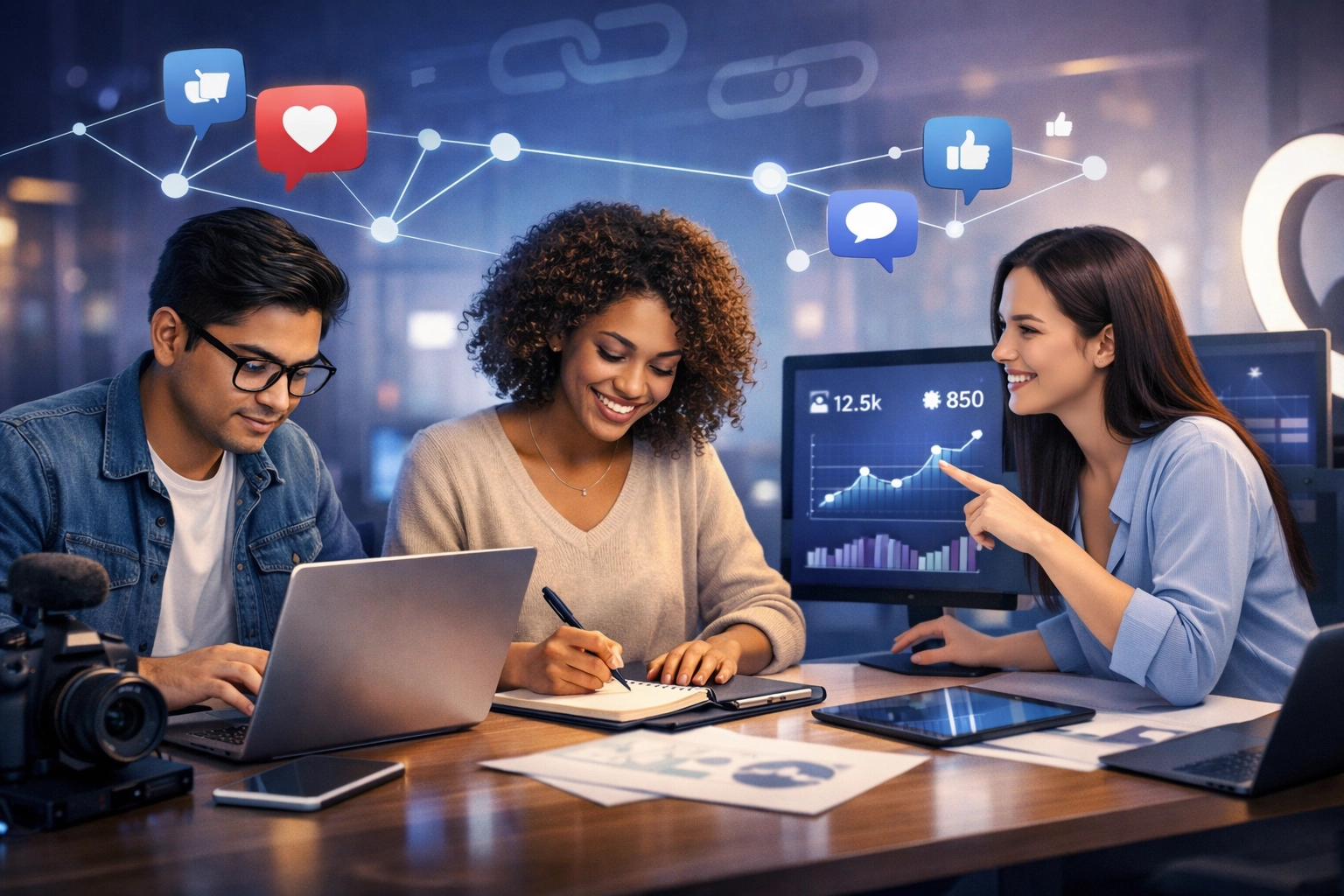 Spolupráca influencerov pri tvorbe obsahu pre spätné odkazy zo sociálnych sietí