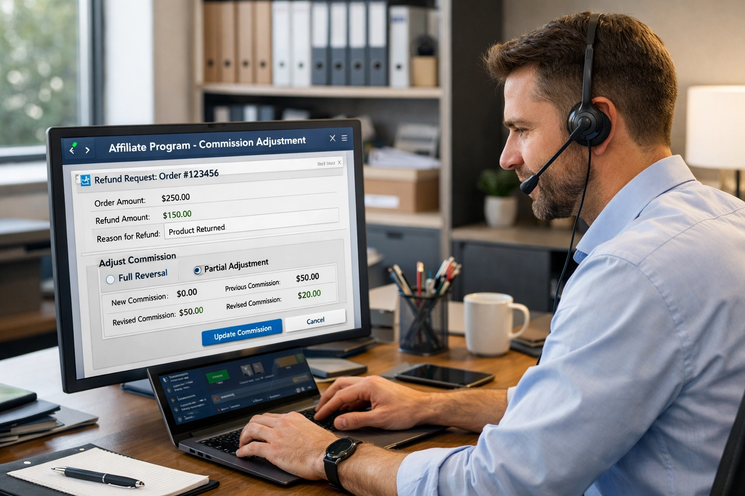 Spracovanie vrátení v affiliate softvéri: Negatívne provízie vs. zamietnuté provízie