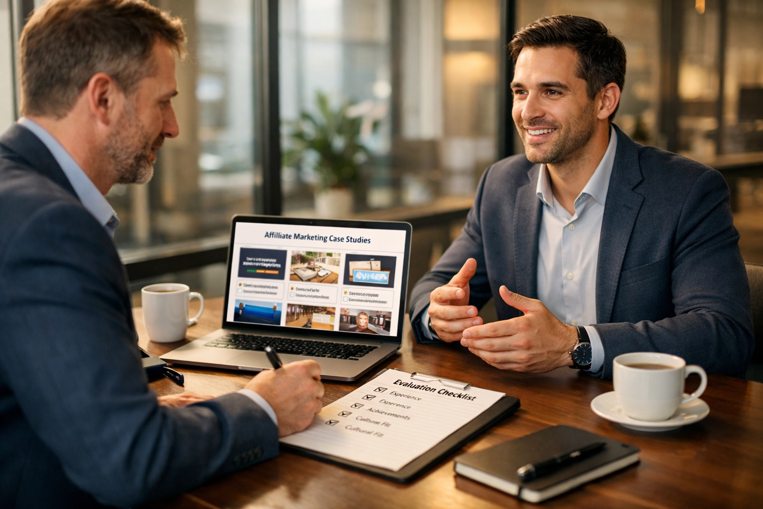 Profesionálny pracovný pohovor s kandidátom na freelancera v affiliate marketingu