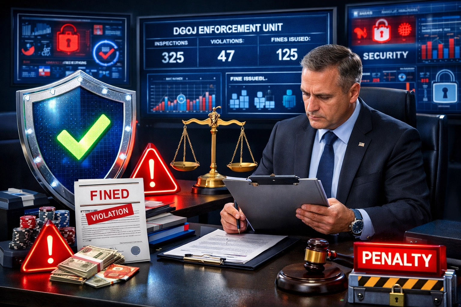 DGOJ enforcement actions and gambling affiliate compliance monitoring