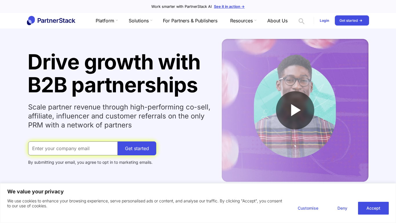 PartnerStack platforma na správu partnerov