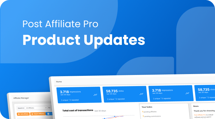 Post Affiliate Pro Product Wrap-up: Nové funkcie na začiatok roku 2026