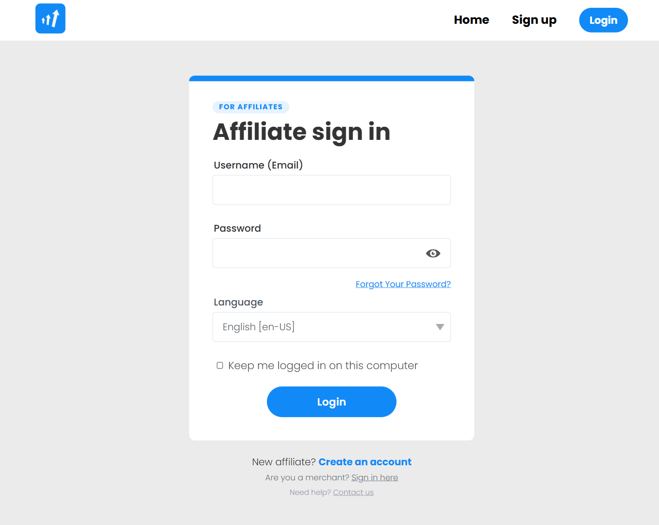 Obnovená prihlasovacia obrazovka affiliate partnera Post Affiliate Pro
