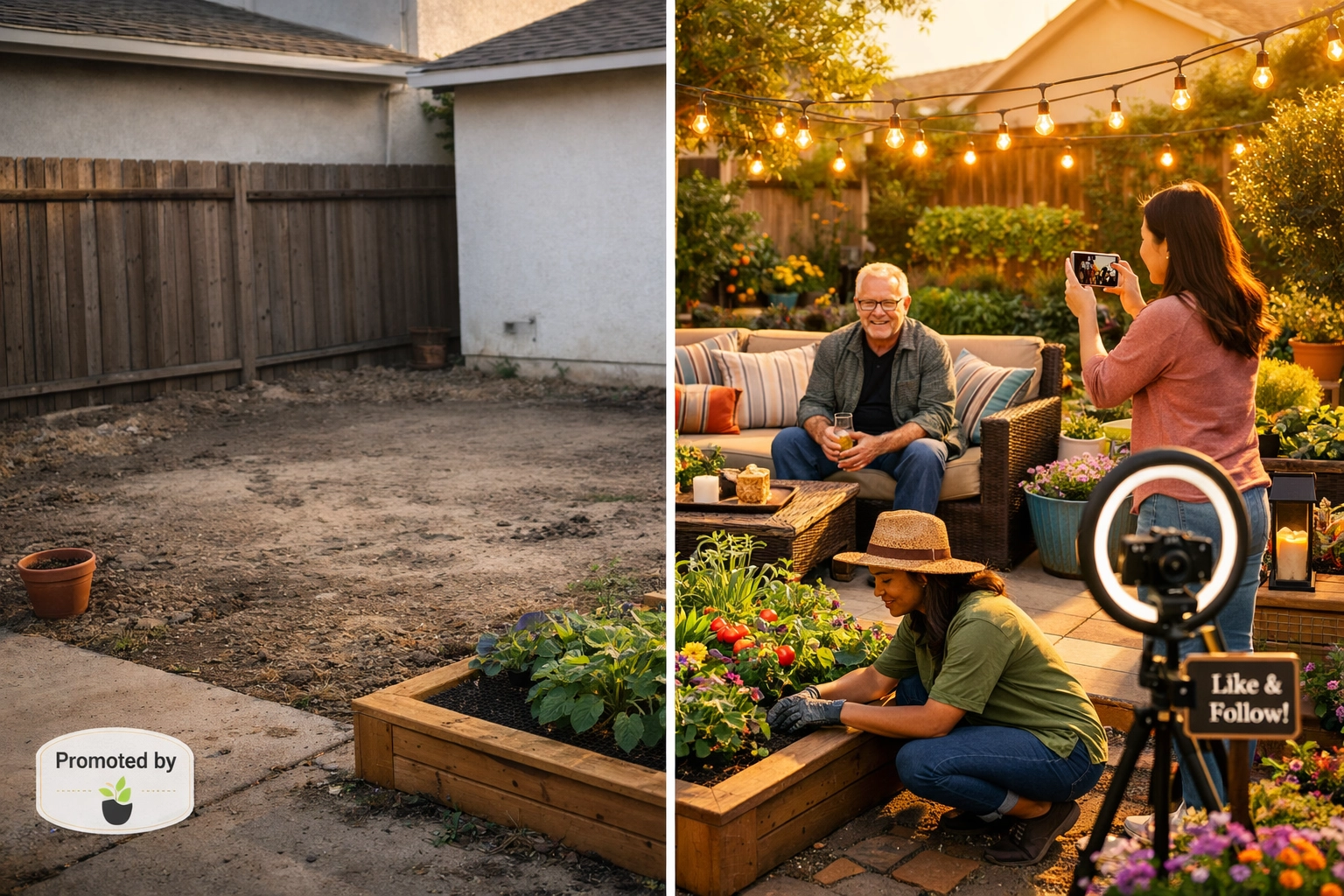 Home garden transformation with affiliate marketing