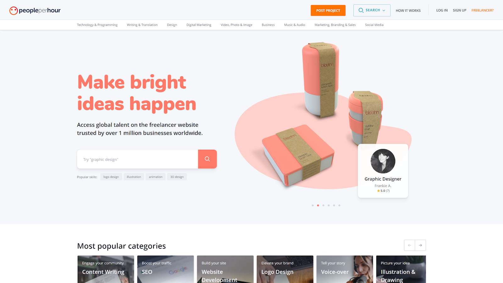 Peopleperhour.com homepage