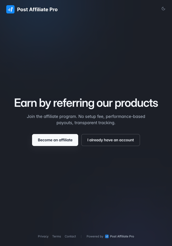 Téma Trace od Post Affiliate Pro