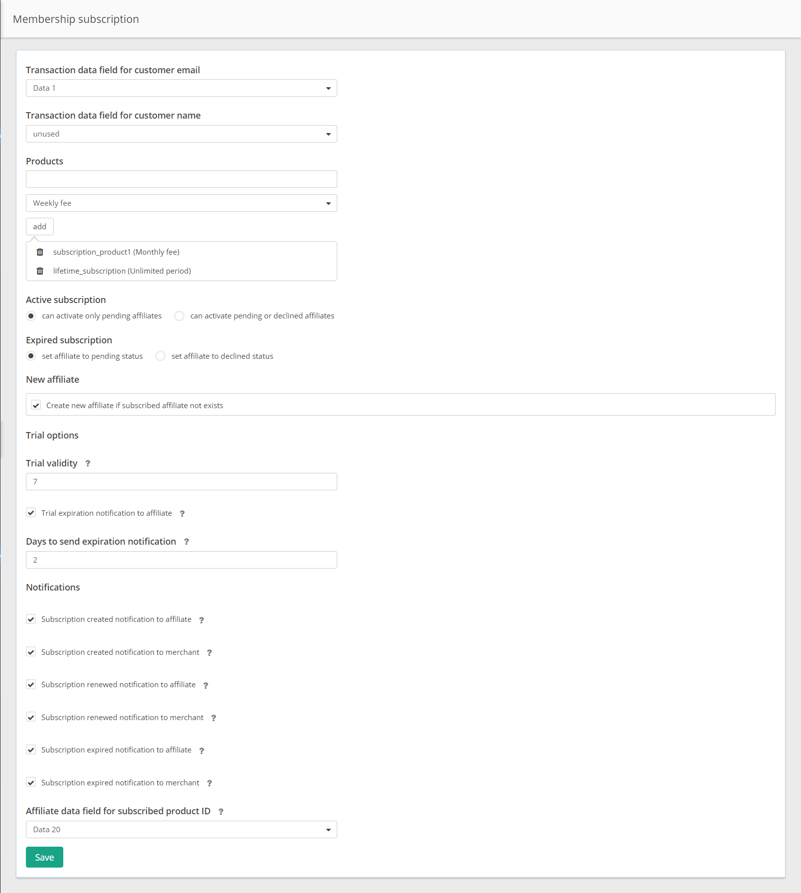 Post Affiliate Pro - Členské predplatné