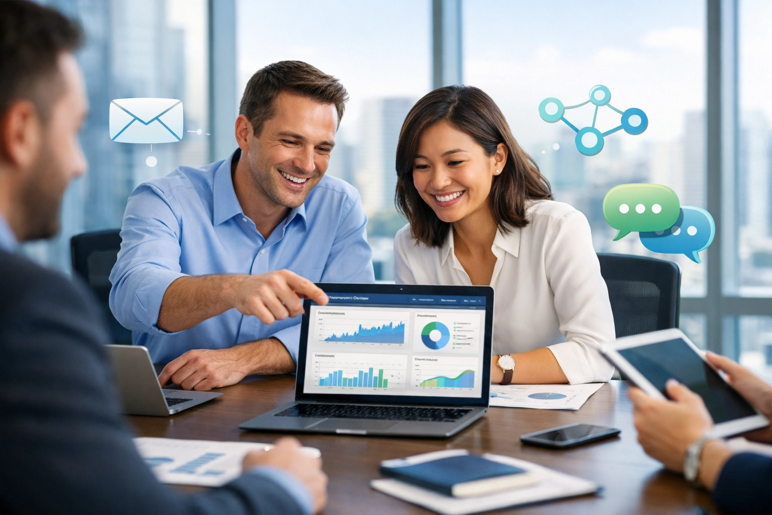 Profesionálny tím spolupracuje na komunikačnej stratégii affiliate programu