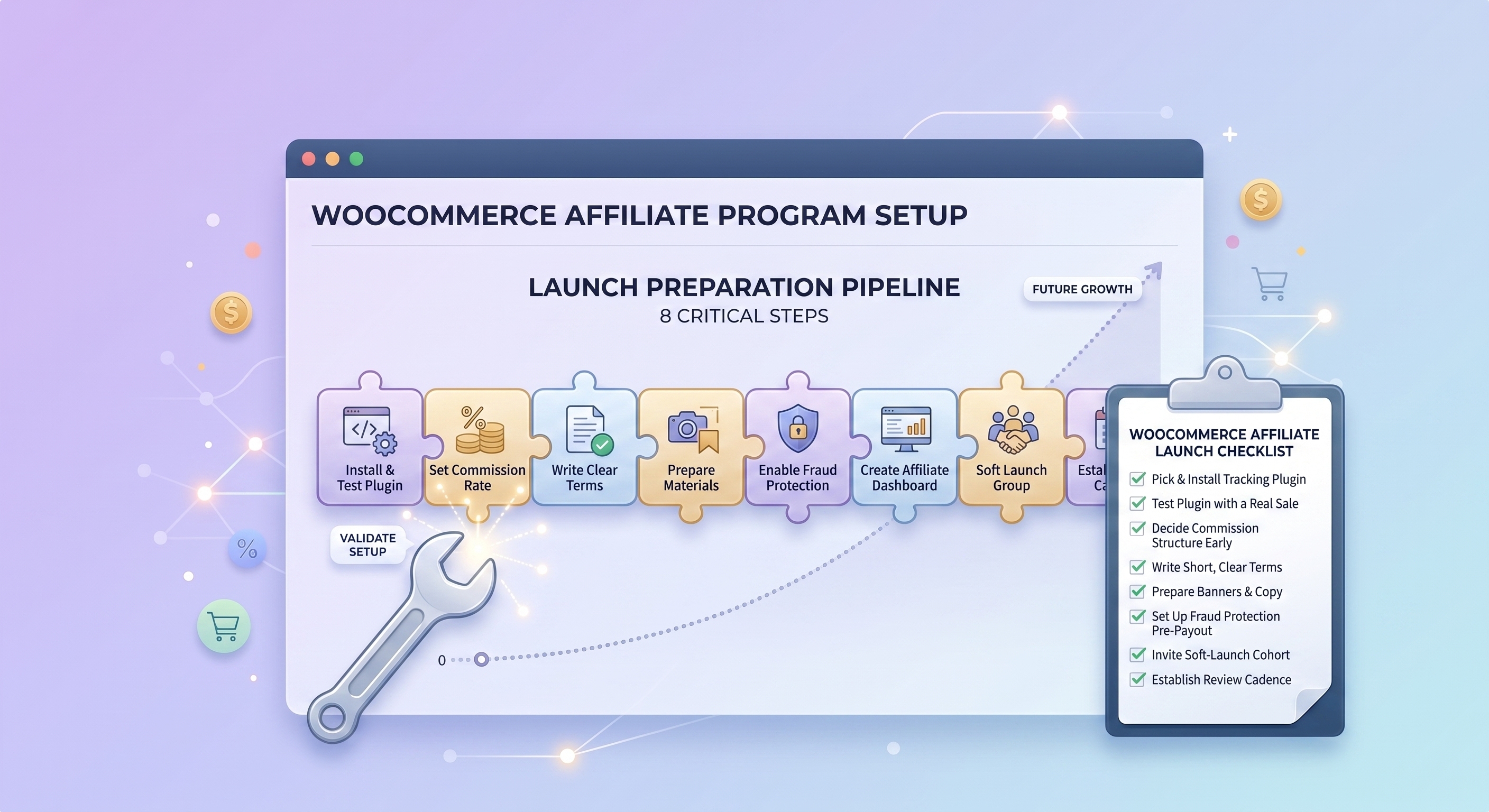 Kontrolný zoznam spustenia affiliateského programu WooCommerce
