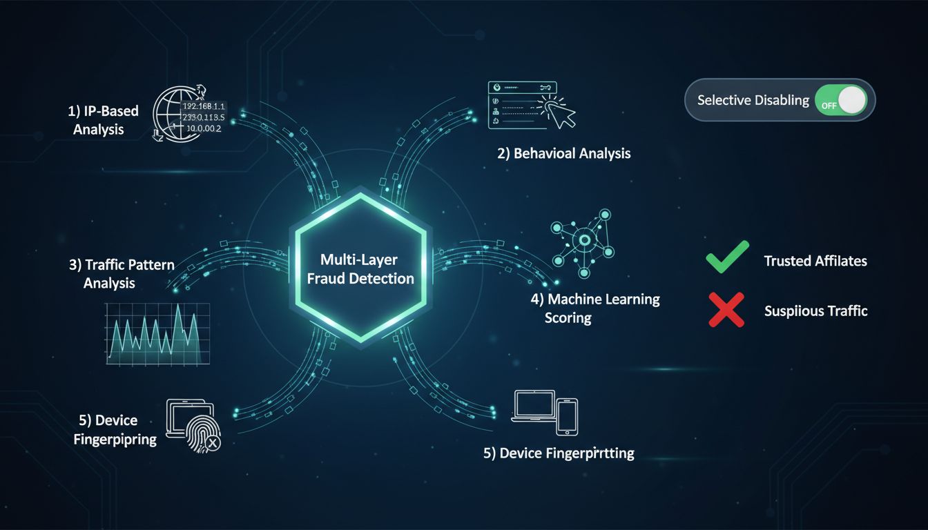 Viacvrstvový systém ochrany pred podvodnými kliknutiami so selektívnym vypínaním