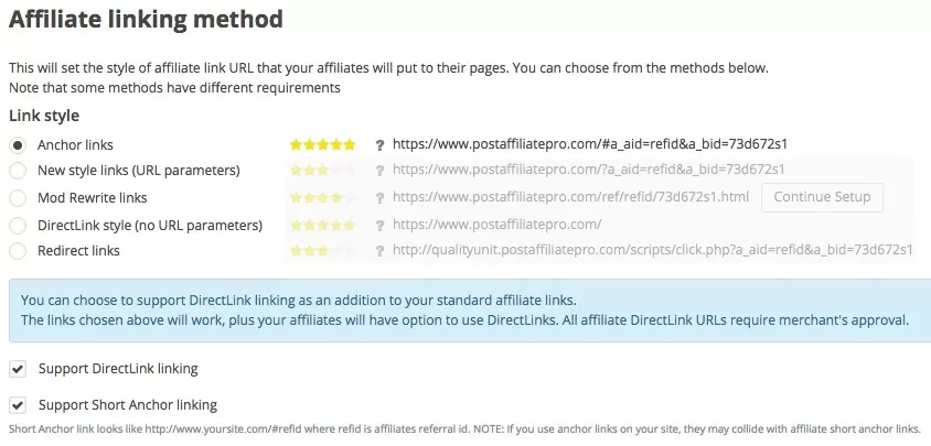 Štýly partnerských odkazov