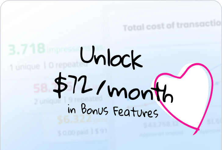 Odomknite bonusové funkcie v hodnote 72 USD/mesiac